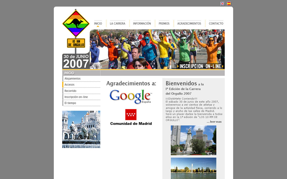 Página Web de la Carrera 10Km de Orgullo