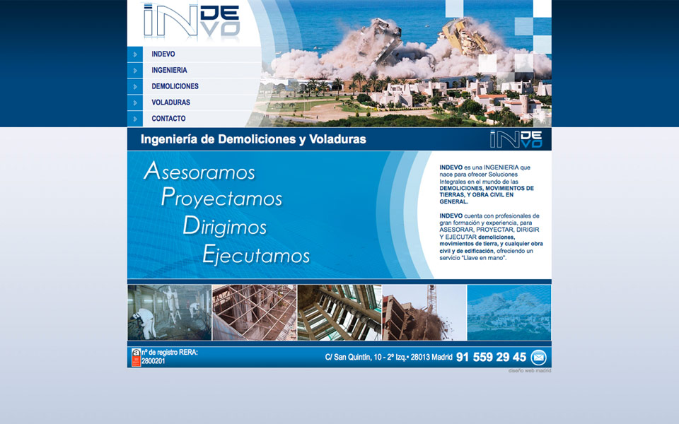Diseño web INDEVO