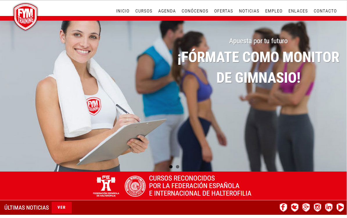Diseño web FYM Training