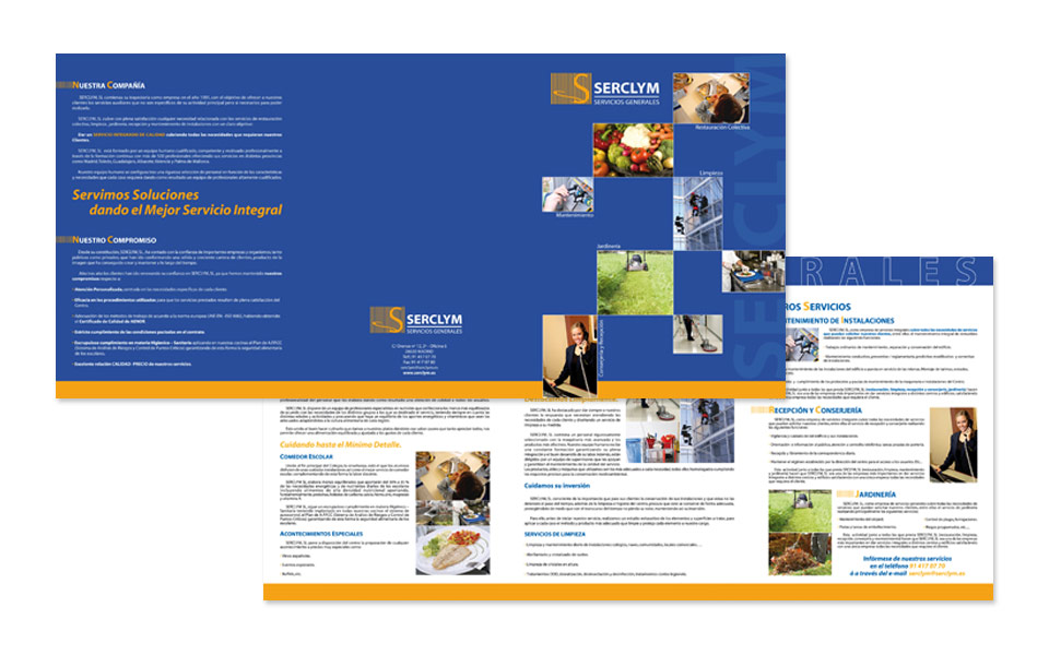 Diseño e impresión Triptico A4 Serclym