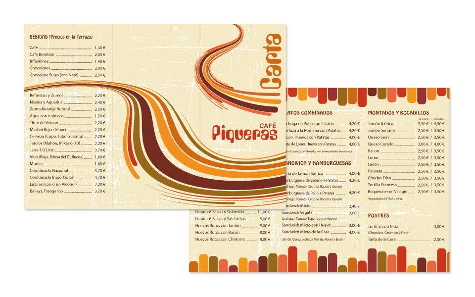 Diseño e Impresión Carta Menú